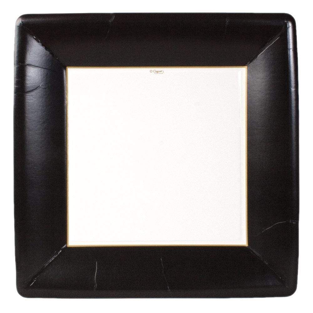 Black Square Dinner Paper Plate