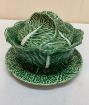 Cabbage Tureen Lid And Plate