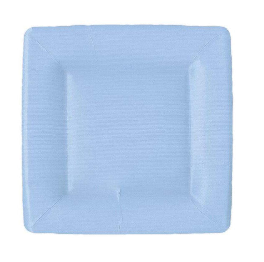 Grosgrain Light Blue Square Salad/Dessert Plates