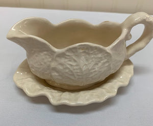 Antique English Cabbage Mini Gravyboat