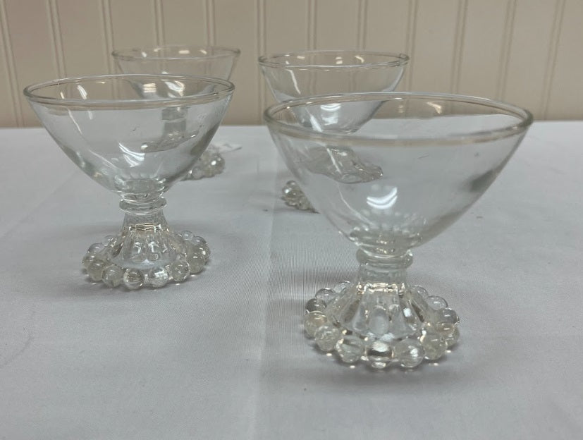 CLEAR BUBBLE GLASSES SET OF 4