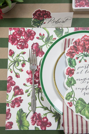 Geranium Garden Placemat Pad of 24
