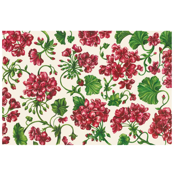 Geranium Garden Placemat Pad of 24